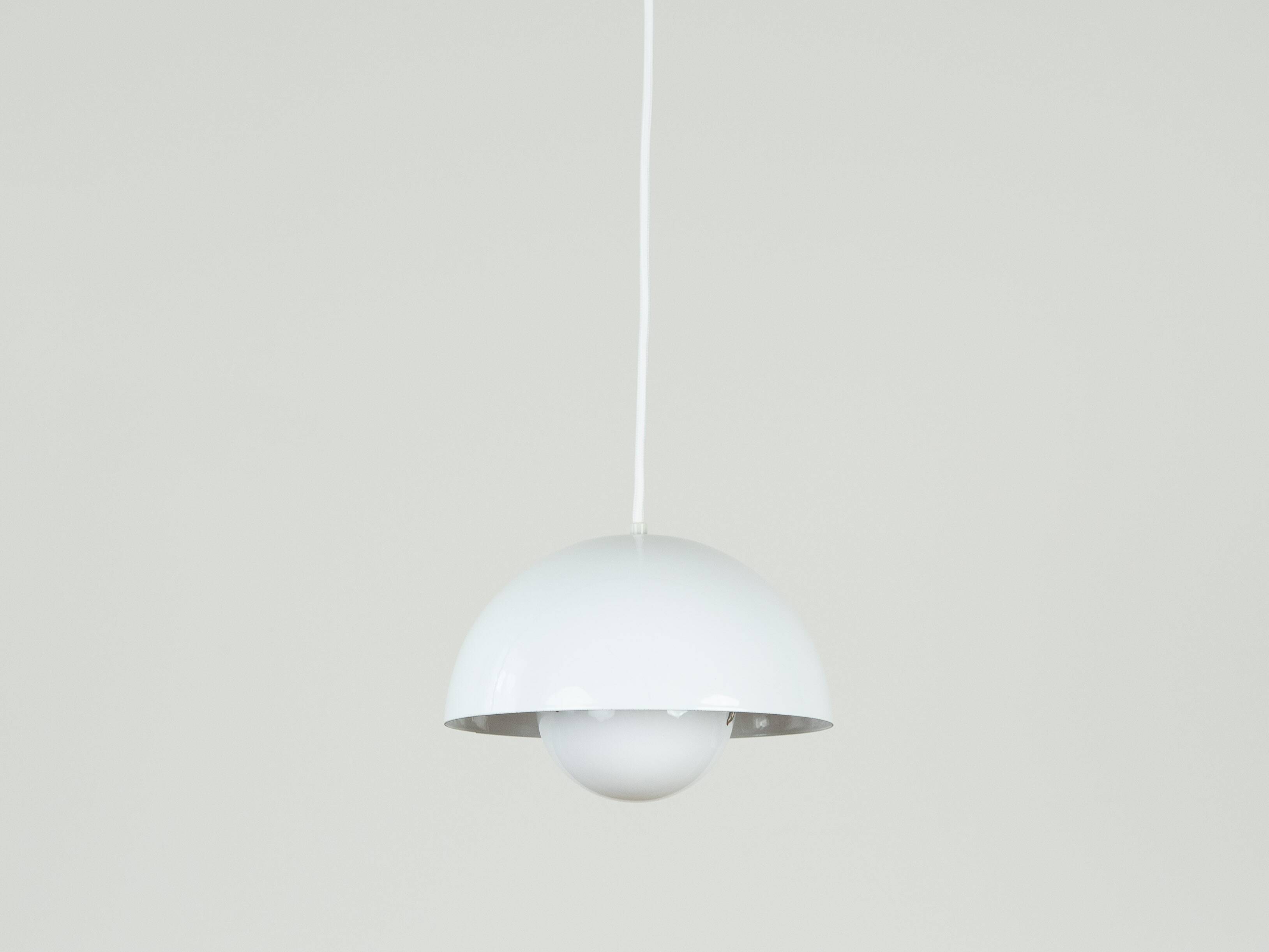 Pair of 2 Flowerpot lamps from Denmark by Verner Panton, Louis Poulsen, 1968