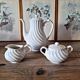 Haviland Torse Blanc porcelain, 12 cups and accessories. Limoges