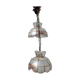 2 Vintage suspensions in mother-of-pearl and brass, from the 1950s