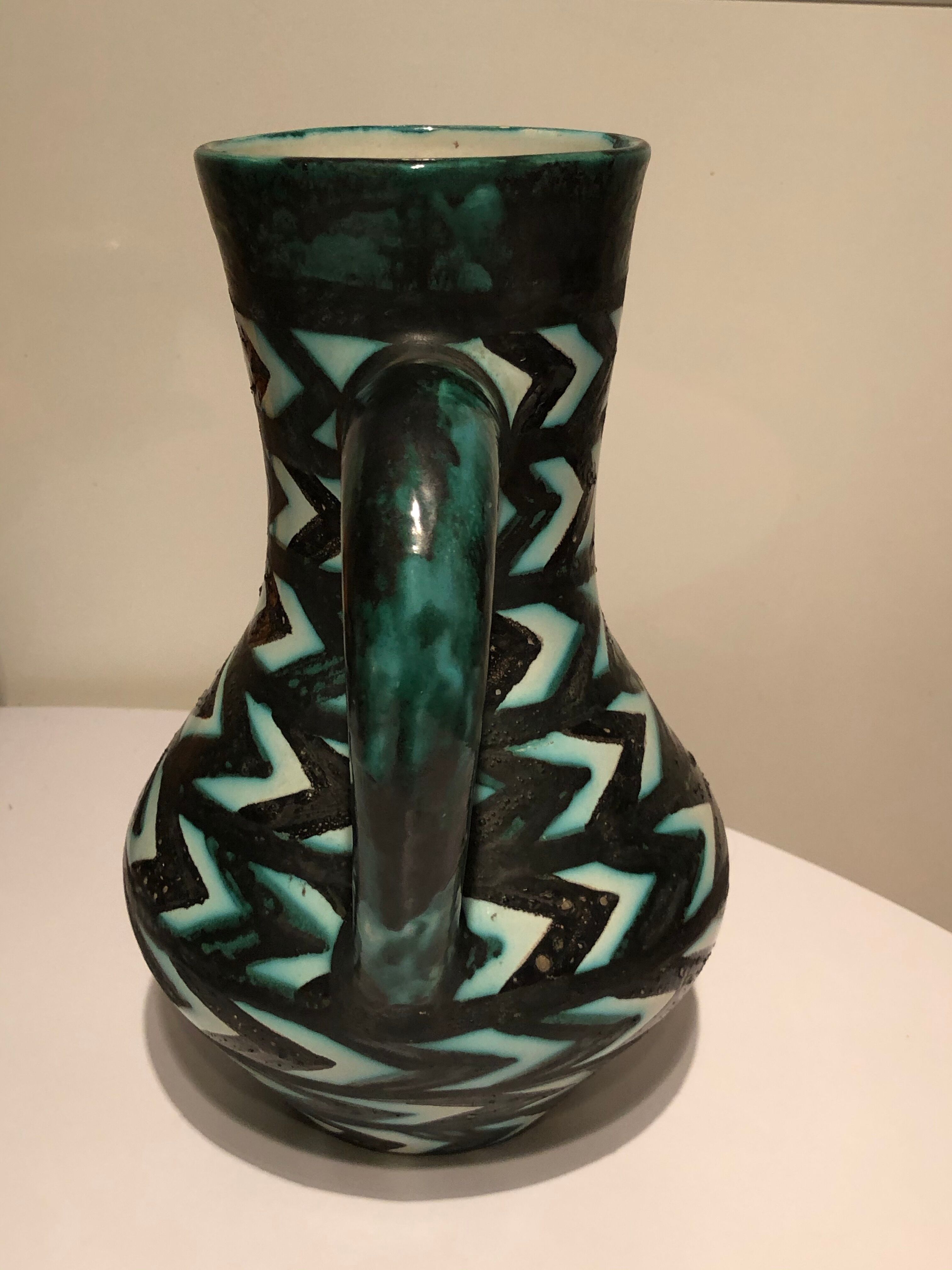 Pitcher vase in ceramics 50/60s Vallauris