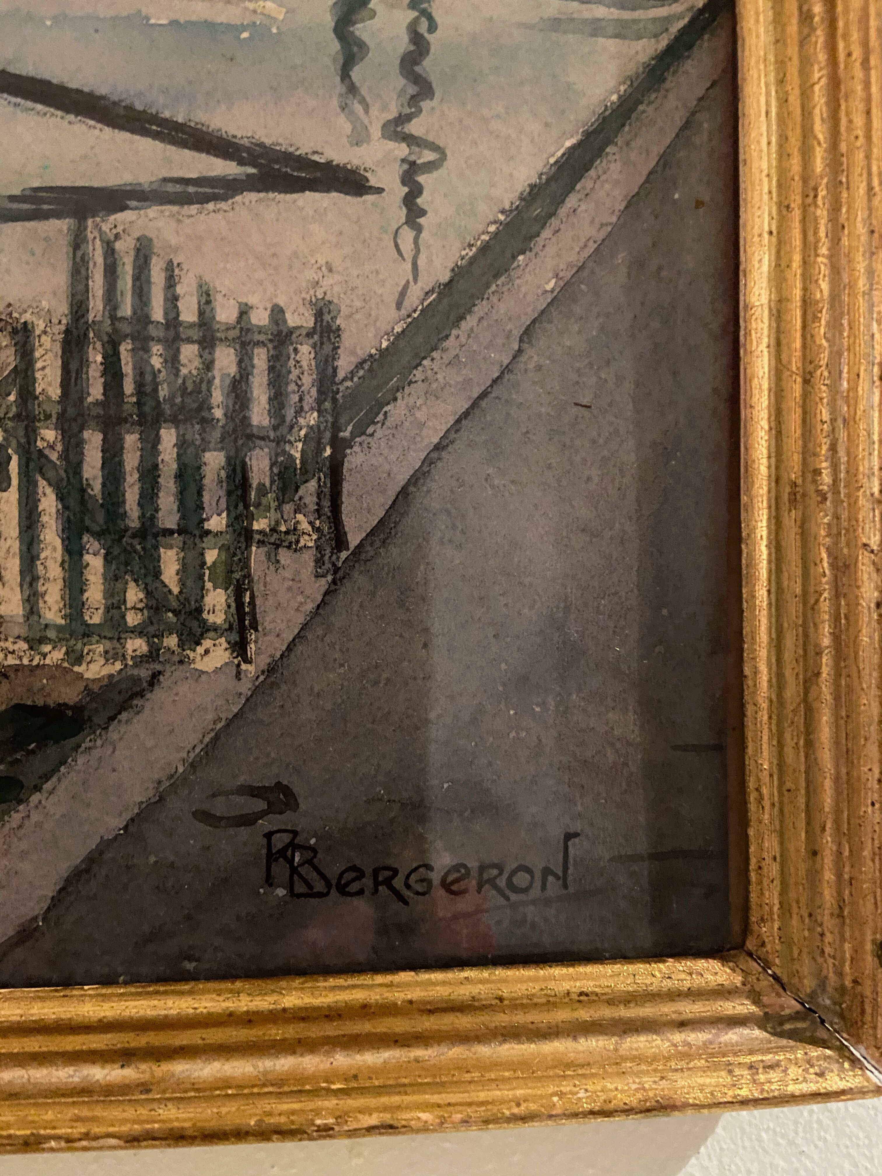 Watercolor signed R. Bergeron