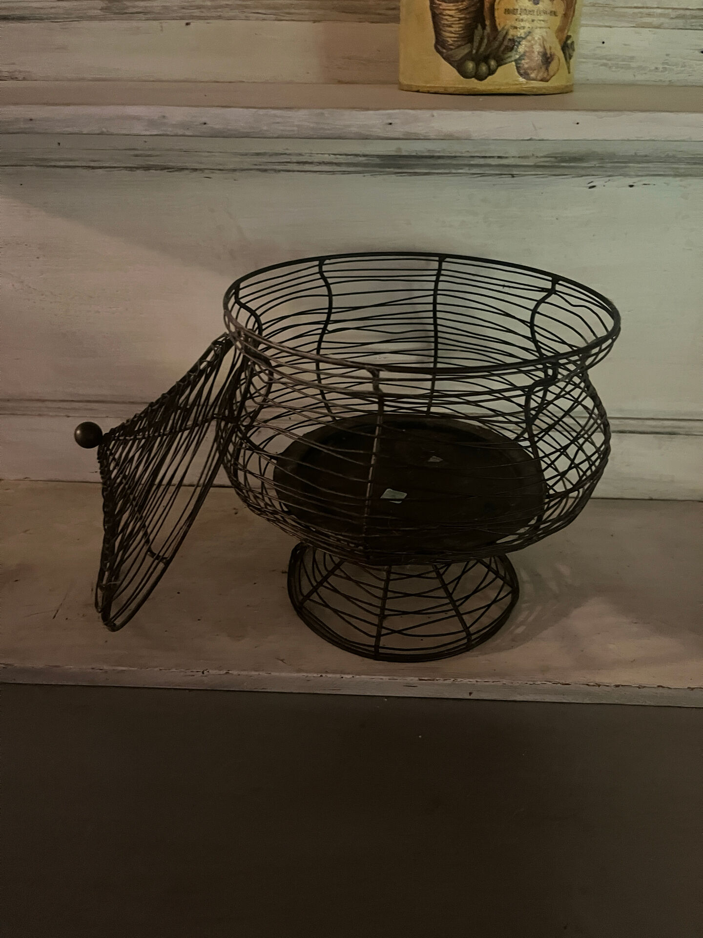 Wrought iron candle holder