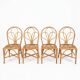 4 rattan chairs from the 1970s