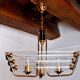 Tubular Venini chandelier, Murano glass, 1970, Italy