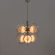 Mazzega Space Age Murano glass chrome plated chandelier, Italy 1970s