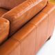 Three-seater sofa in cognac-colored leather produced by De Sede. Model DS-17/123, Switzerland, 2000s