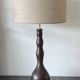 Large handmade stoneware lamp, 1960s-70s