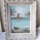 Tableau, huile sur toile marine