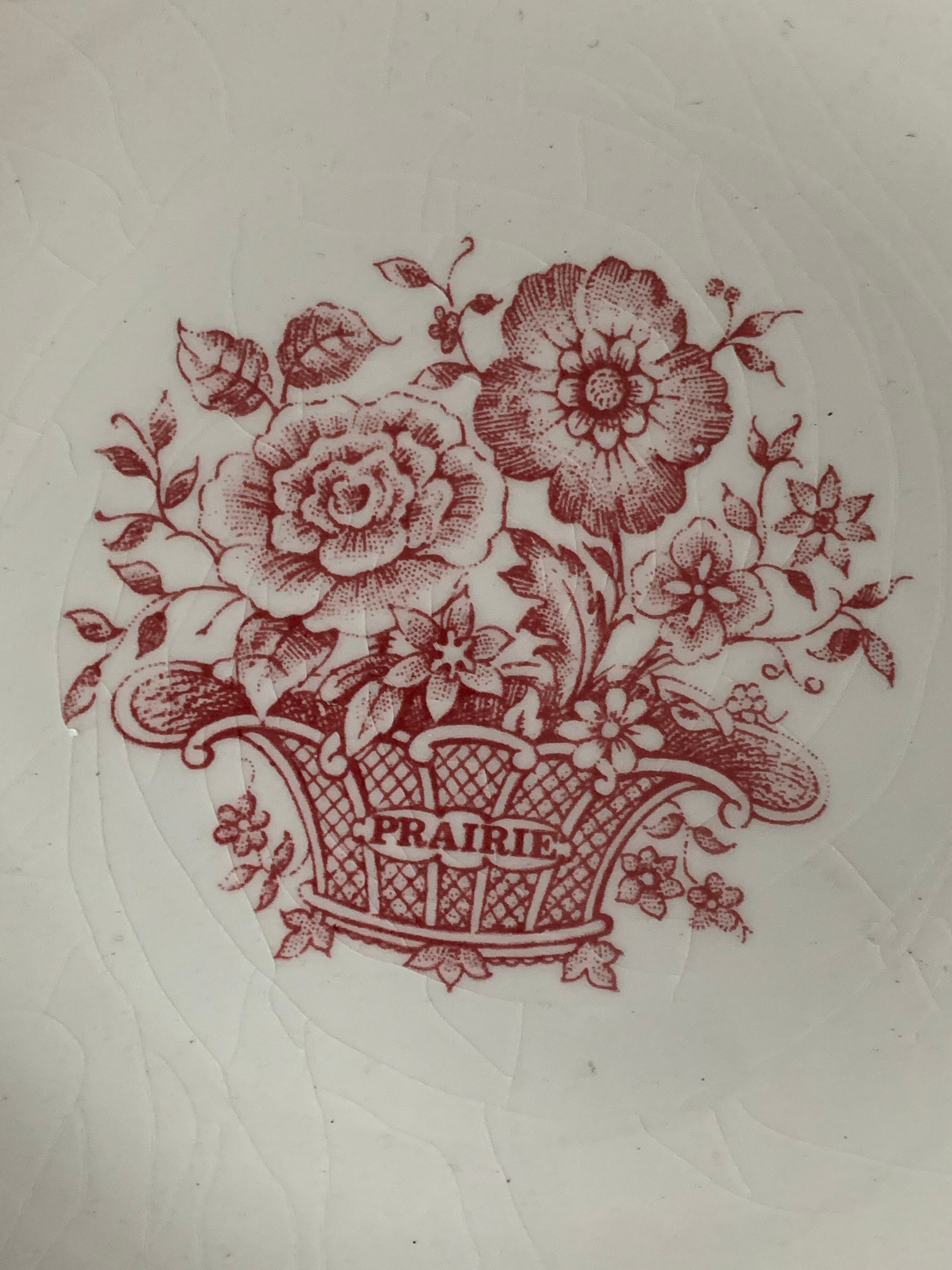 12 flat plates in red earthenware Gien 1970