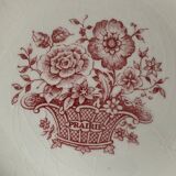 12 flat plates in red earthenware Gien 1970