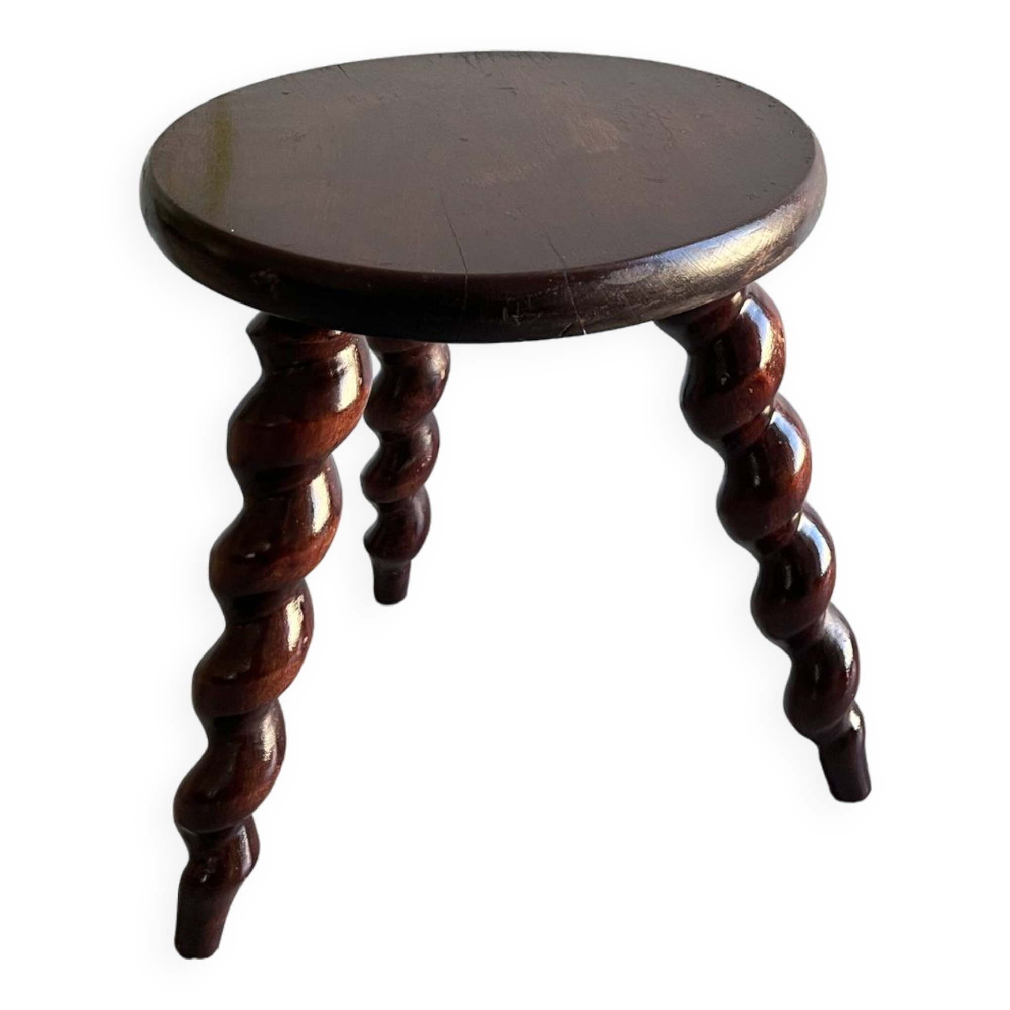 Tabouret tripode bois