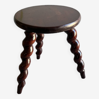 Wooden tripod stool