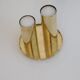 Pair of 1970 Scandinavian brass candlesticks