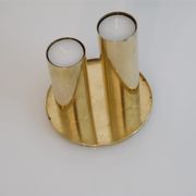 Pair of 1970 Scandinavian brass candlesticks