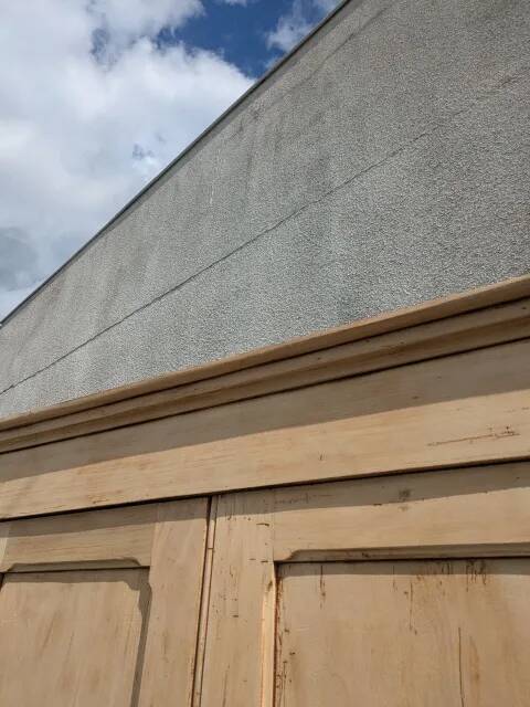 Natural wood wardrobe