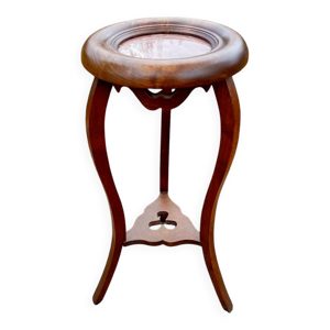 Sellette en bois et marbre