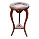 Wood and marble stool