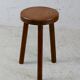 Tabouret tripode bois france, circa 1950