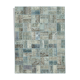 Handwoven turkish contemporary 178 cm x 235 cm blue patchwork carpet