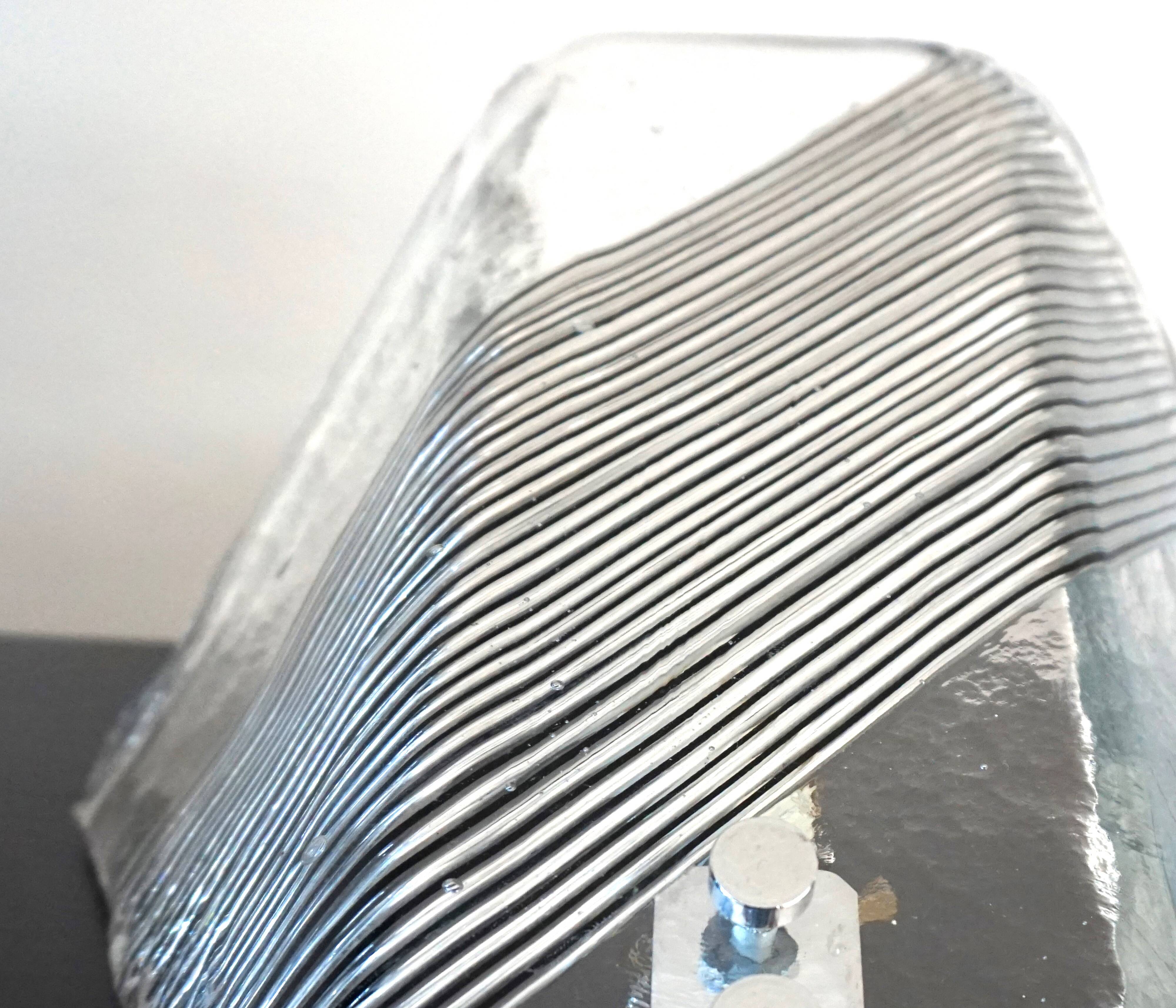 Applique en verre de Murano glacé Vetri, 1970