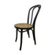 Black Thonet FMG bistro chair in curved wood and cannage