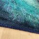 Large "space design" multi-color high pile rya rug by desso netherlands, 1970