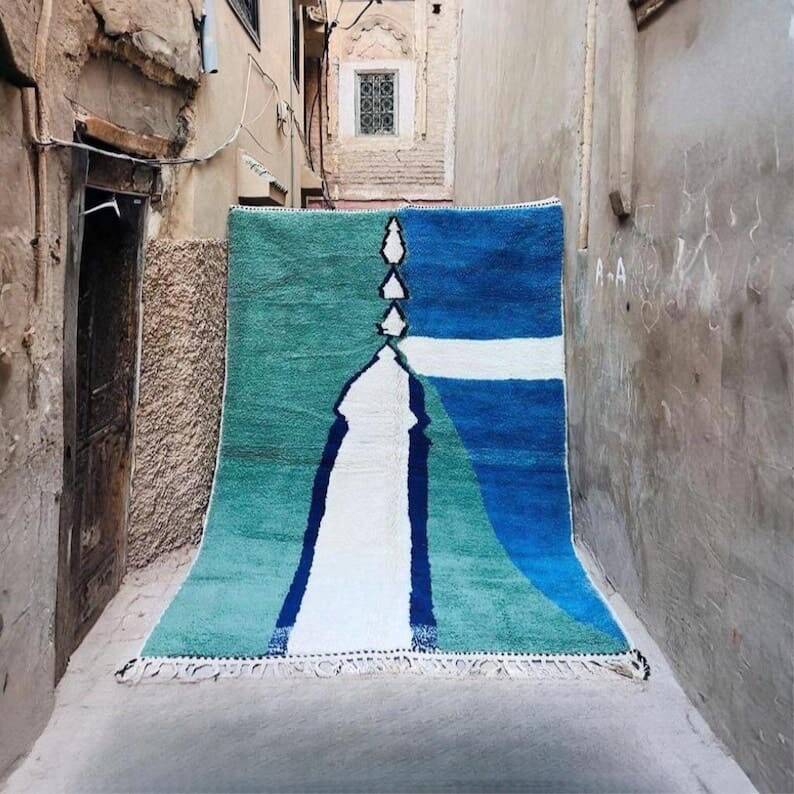 Handmade Moroccan Berber rug size 145 x 255 cm