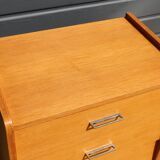 Mini commode 3 tiroirs chêne clair 1950