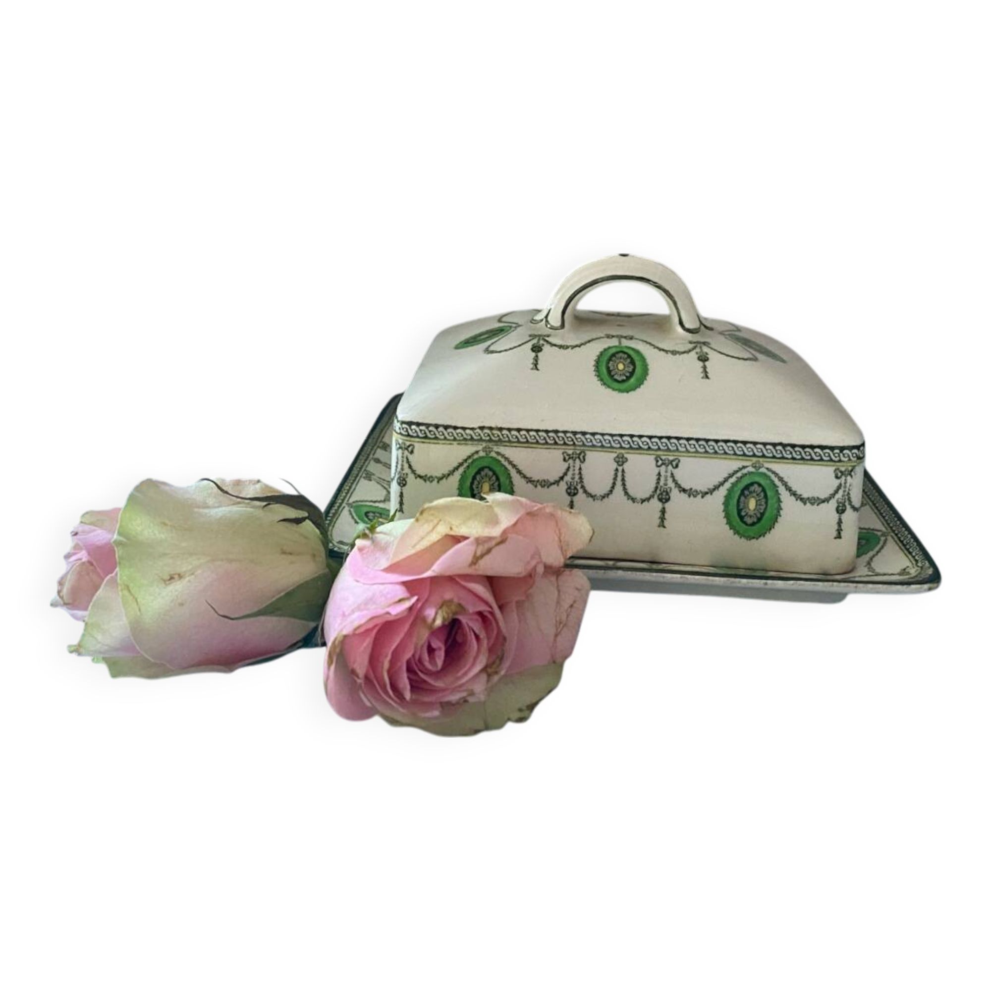 Antique Royal Doulton Earthenware Butter Dish