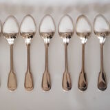 Couverts de  table et cuillères à thé en metal argenté  maison Ercuis