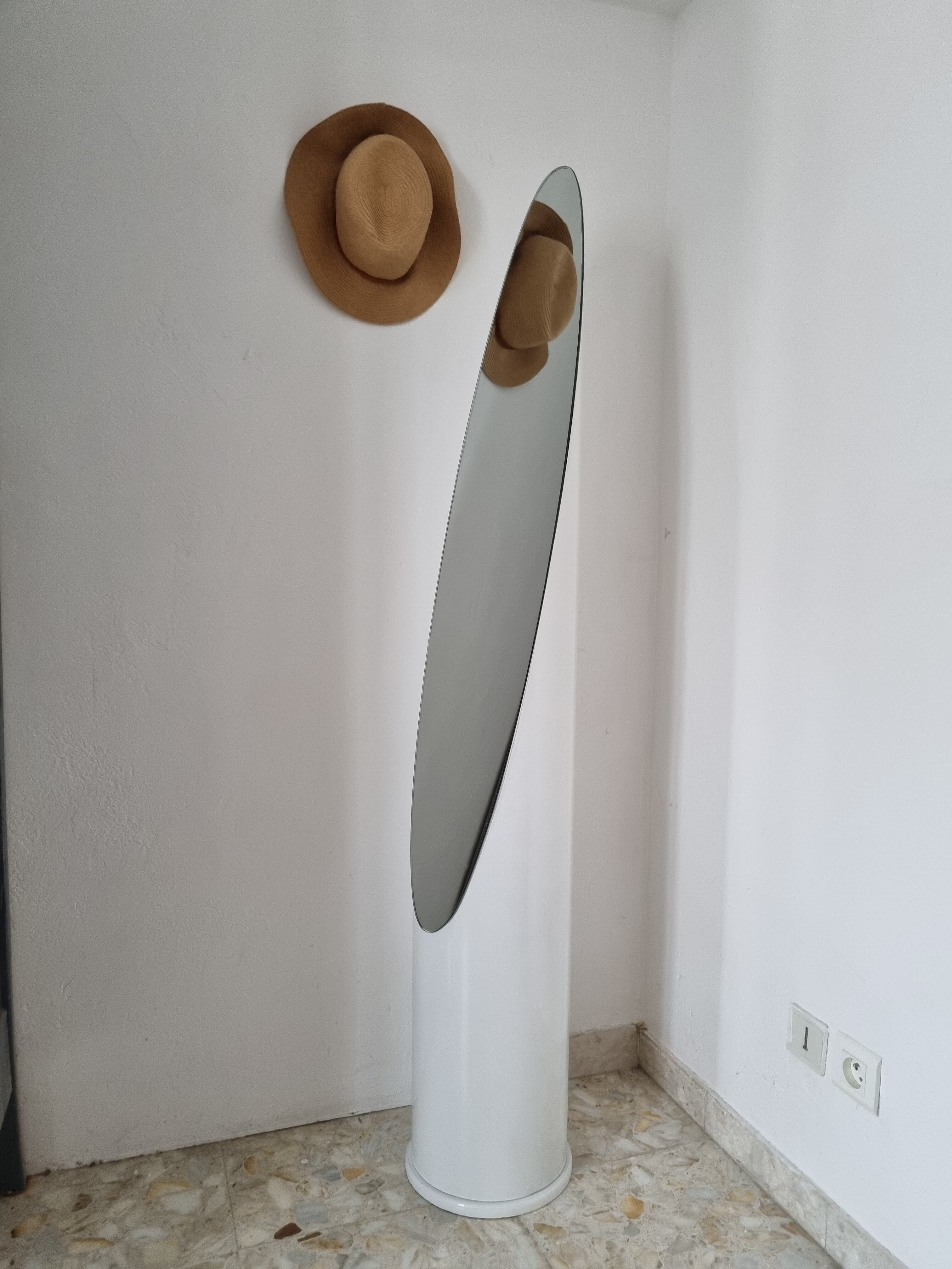 White lipstick psyche mirror