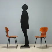 Vintage plywood and metal chairs, Italian design, 1960s.