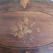 Table violon Napoléon III en ronce de noyer
