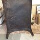 Riveted iron coffee table.