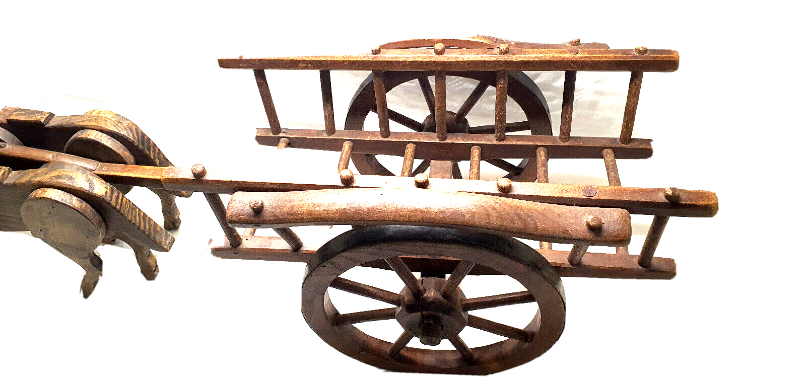 Wooden carriage horses toy