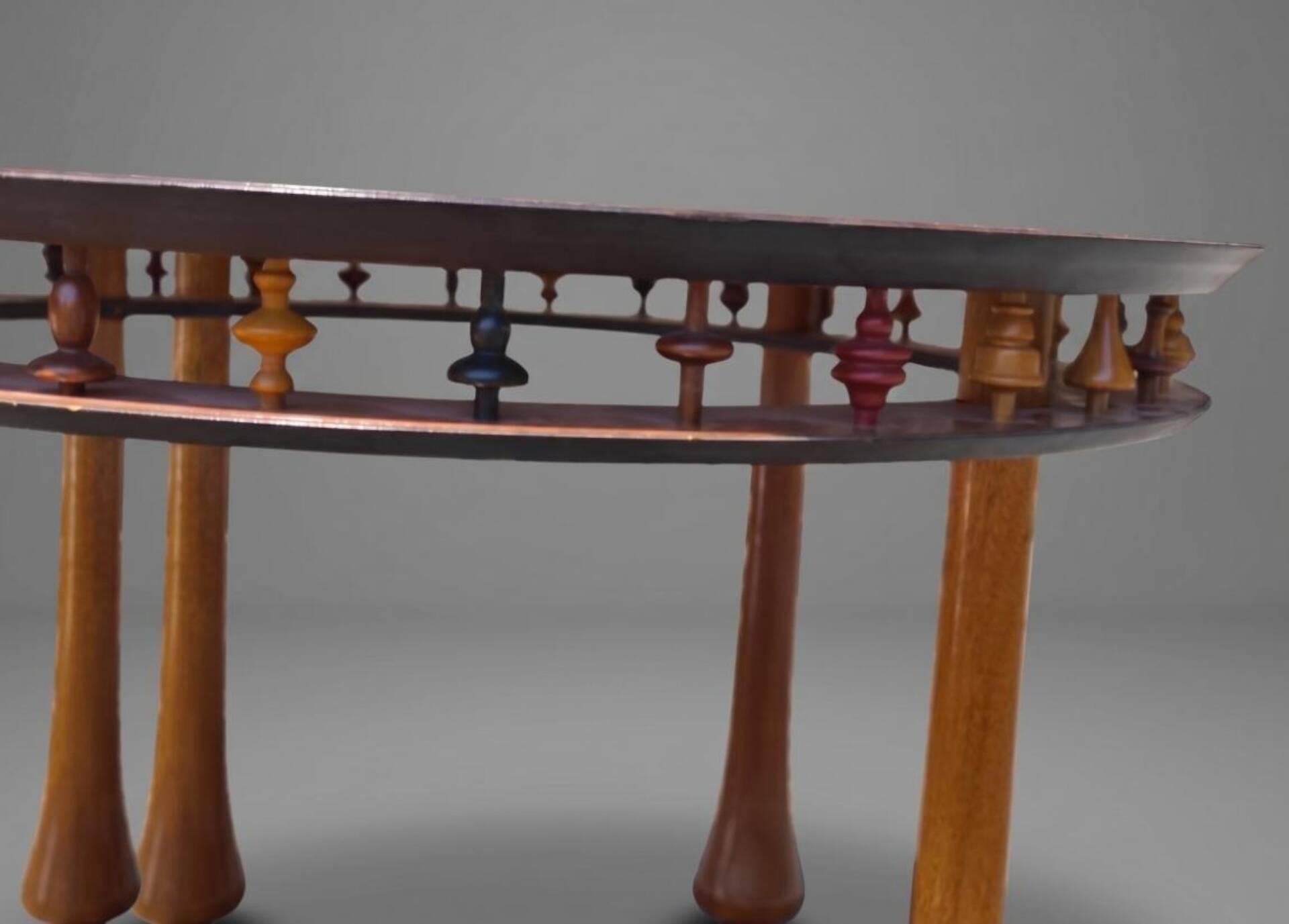 Unique cherry-wood table from Italy 60/70'