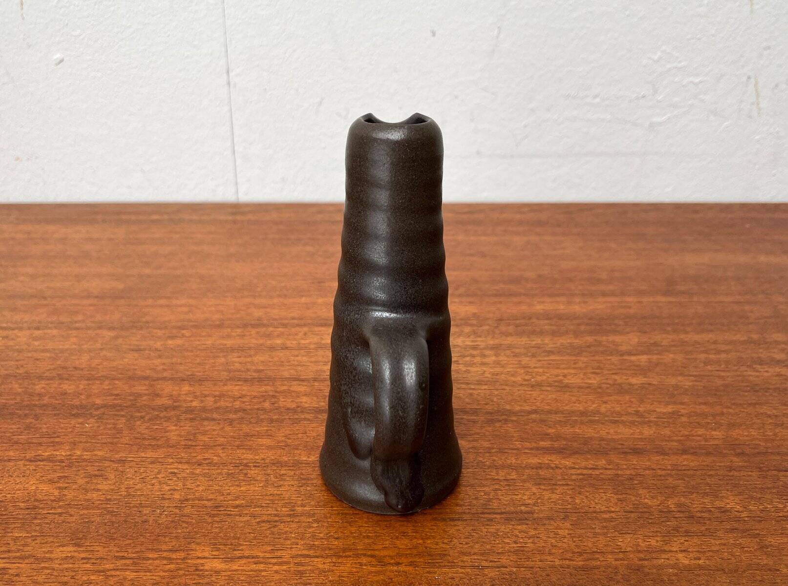 Carafe vase from German studio pottery from the mid-century by Petra, 1960s.