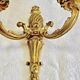 2 old Louis XVI style bronze wall lights