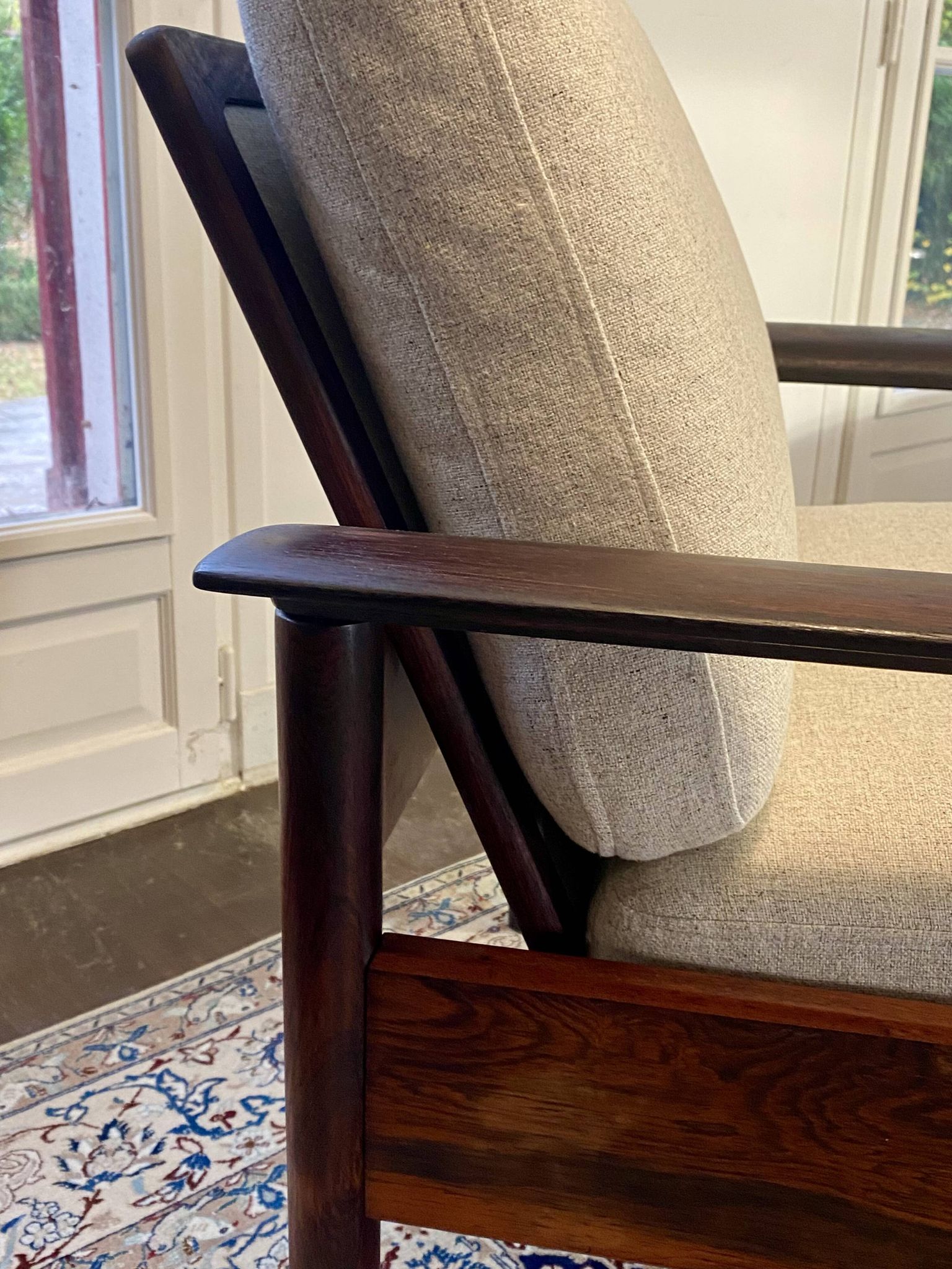 Armchair & Ottoman Hans Olsen – Vatne Møbler Denmark, 1960 Rosewood