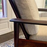 Fauteuil & Ottoman Hans Olsen – Vatne Møbler Danemark, 1960 Palissandre