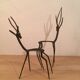Duo gazelle brass African art