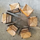 Set of six mulched chairs