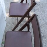 Lot de 2 chaises pliantes americaine trump bois et skai