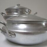 Set of two aluminum tureen Turneds from the 30s/40s