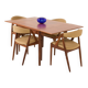Small Danish square teak dining table with extensions, 1960s