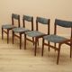 Set of four teak chairs, Danish design, 1970s, made in Denmark