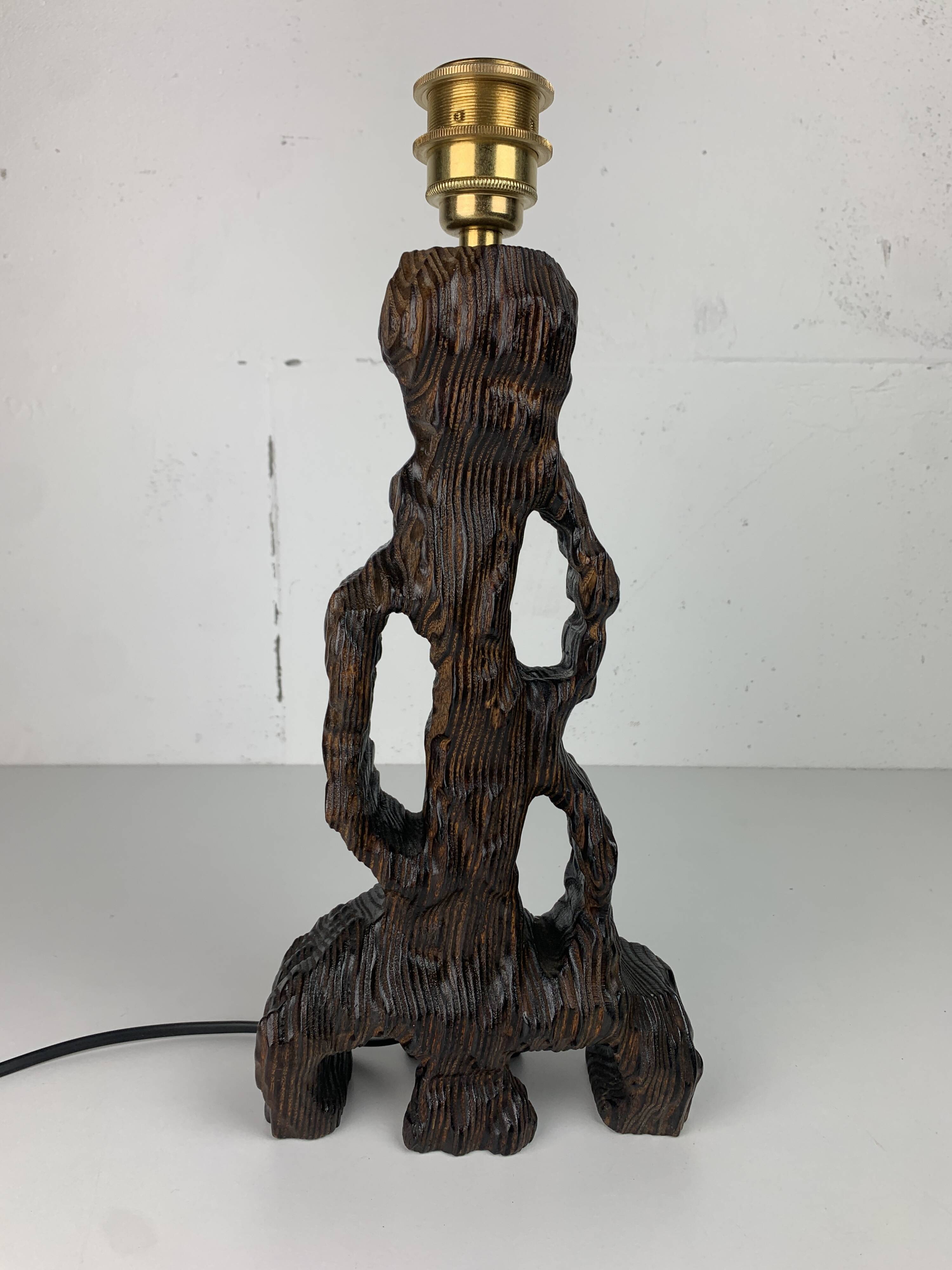 Brutalist organic mushroom table lamp, Dutch 1960s