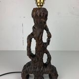 Brutalist organic mushroom table lamp, Dutch 1960s