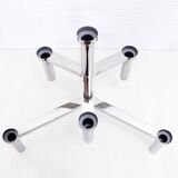Modular chandelier in chrome-plated metal