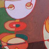 Abstract oil painting on canvas franco balleri 1993 oil on canvas